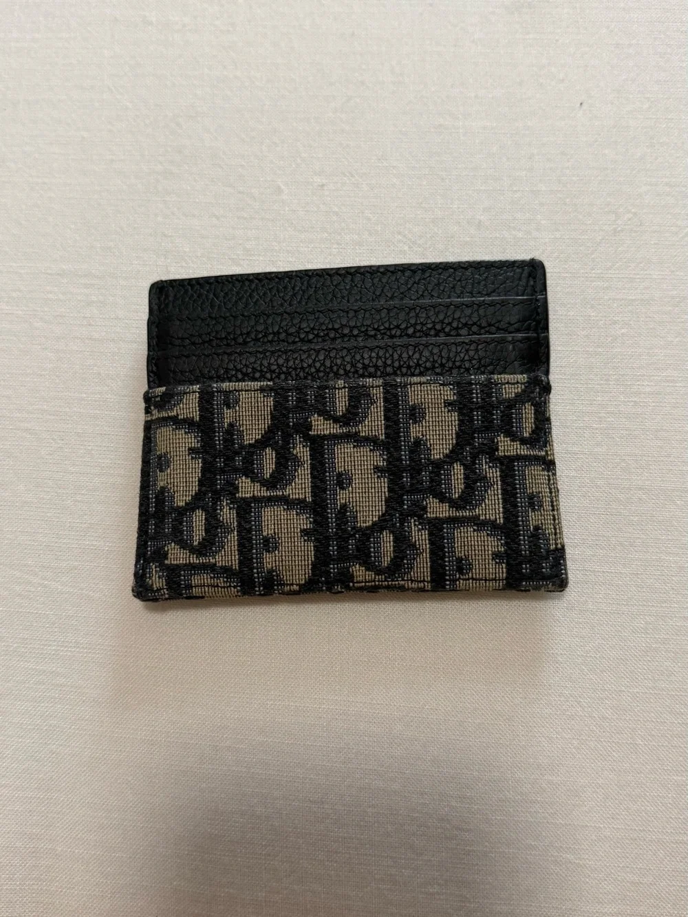 Dior Monogram Black and Beige Card Case